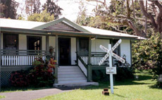 Exterior view of the Laupahoehoe Train Museum